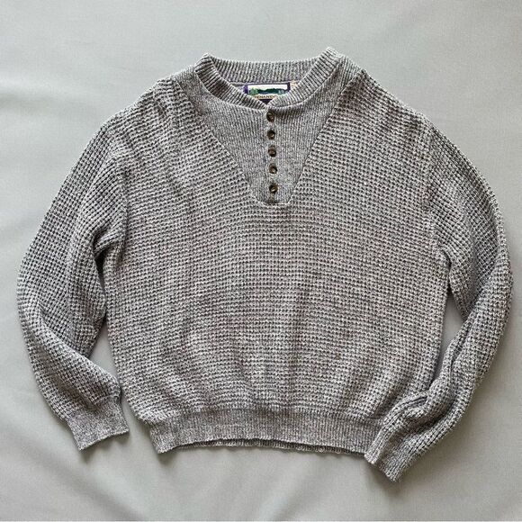 Shenandoah Grey Cable Knit Sweater Made in USA Men’s Size XLT - Picture 1 of 6